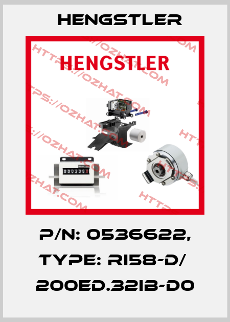 p/n: 0536622, Type: RI58-D/  200ED.32IB-D0 Hengstler