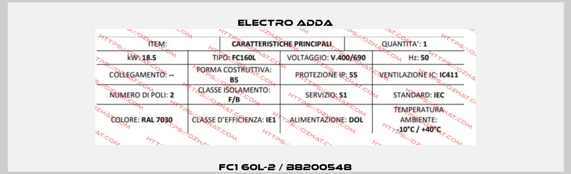 FC1 60L-2 / B8200548 Electro Adda