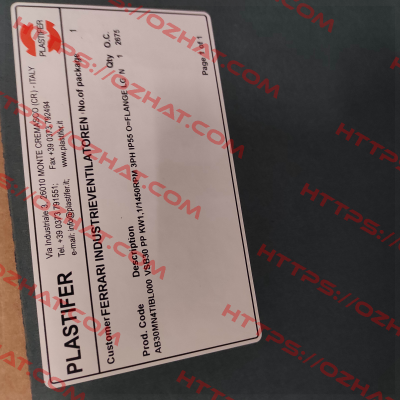 VSB 30, Shape "A", LG0 Plastifer