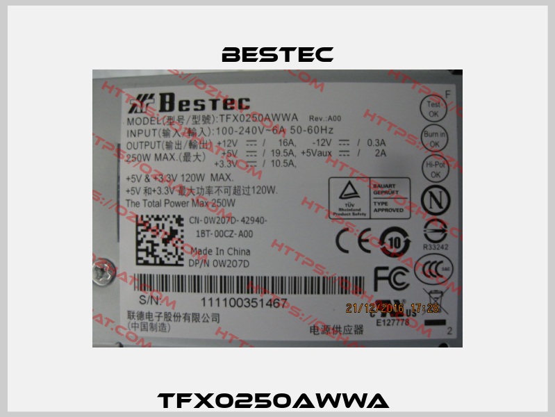 TFX0250AWWA  Bestec