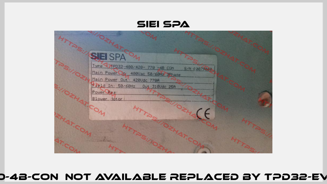 TPD32-400/440-770-4B-CON  not available replaced by TPD32-EV-500/520-770-4B-C  Siei Spa