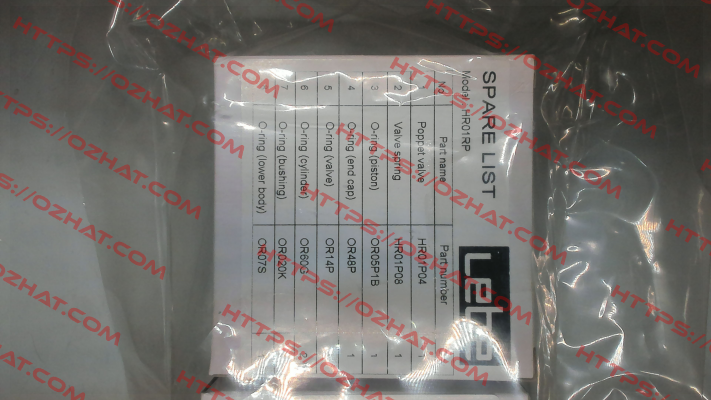 Repair Kit for Reducing Valve Lebe Filtration