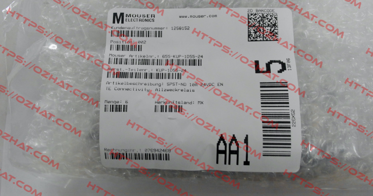 KUP-1D55-24 TE Connectivity (Tyco Electronics)