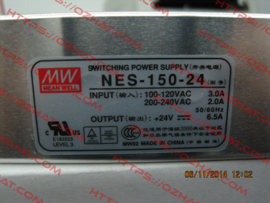 709-NES150-24   MFR. #:NES150-24  Mean Well