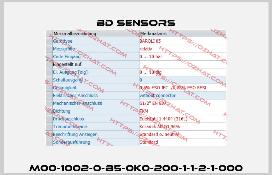 M00-1002-0-B5-0K0-200-1-1-2-1-000 Bd Sensors