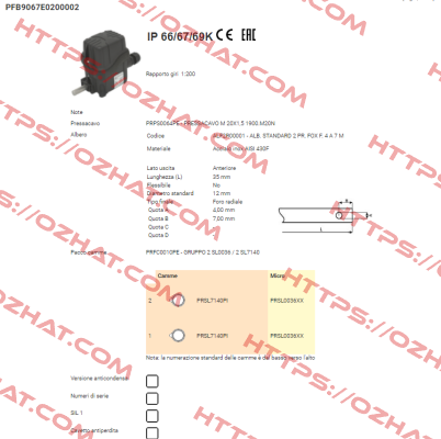 PFB9067E0200002 Ter Tecno Elettrica Ravasi