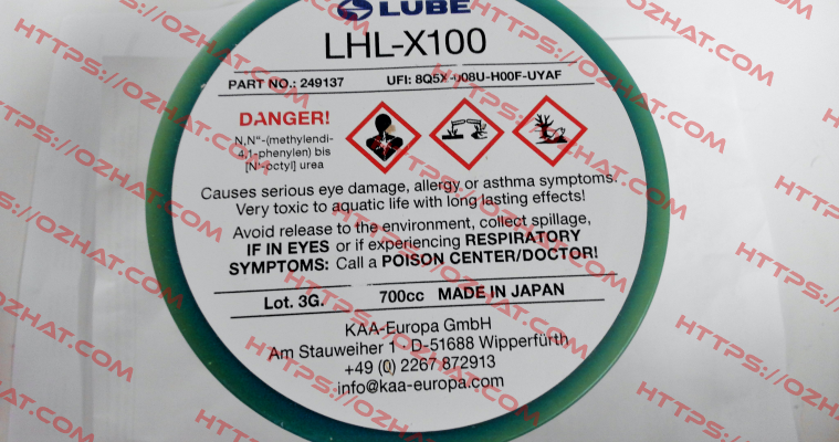 249137  LHL-X100-7 Lube