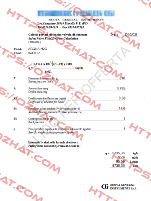 020098486 / D10/CS Nuova General Instruments