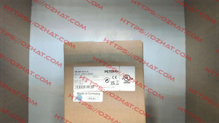 VB 480-25 D UL Peter Electronic