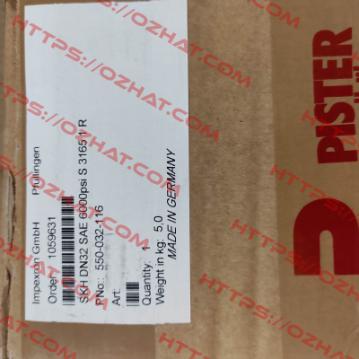 SKH DN32 SAE 6000psi S 3165 1 RA / 550-032-116 Pister