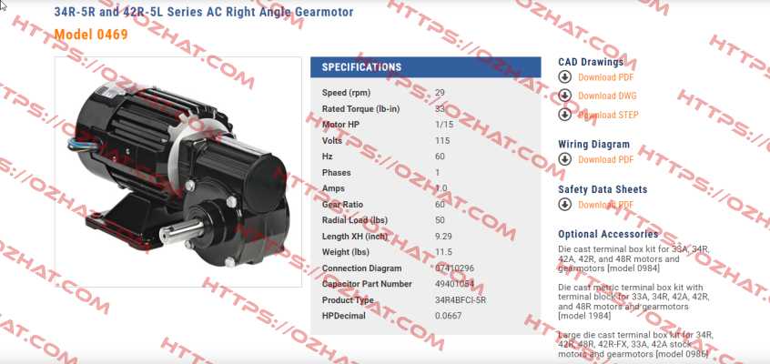 0469 34R4BFCI-5R BODINE ELECTRIC