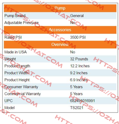 TS2021 General Pump