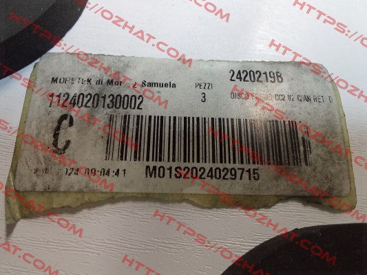 00050 / BRAKE DISC CC2 V2 C/AN RET D23095 B.Brake s.r.l.