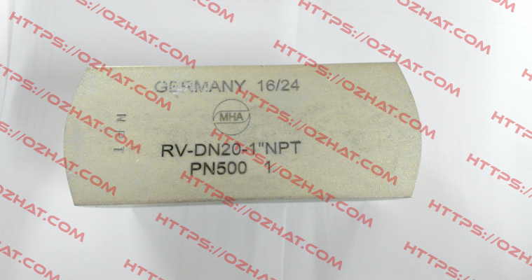 RV – 1“ NPT – DN 20 – PN 500 - 1 – 26489 Mha Zentgraf