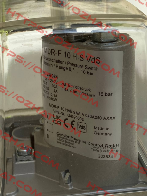 P/N: 259084, Type: MDR-F 10H-S VdS Condor