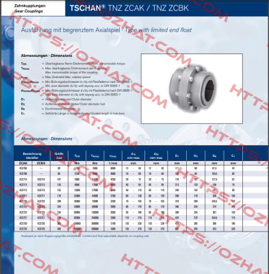 TSCHAN-TNZ-ZCBK-152 / XC3715 Ringfeder