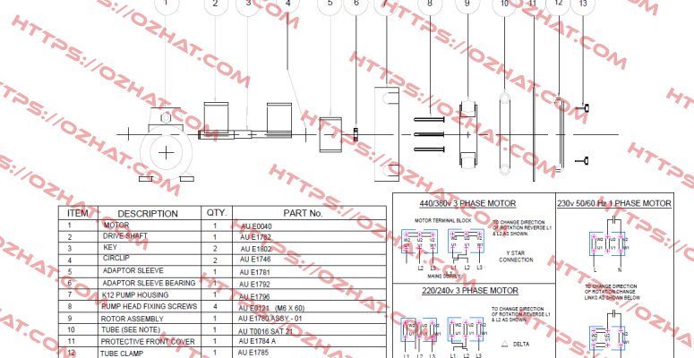 AU E1780 ASSY-01  Verderflex