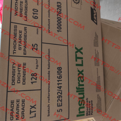 INSULFRAX LTX-MATTE, RG: 128 KG/M³ Unifrax