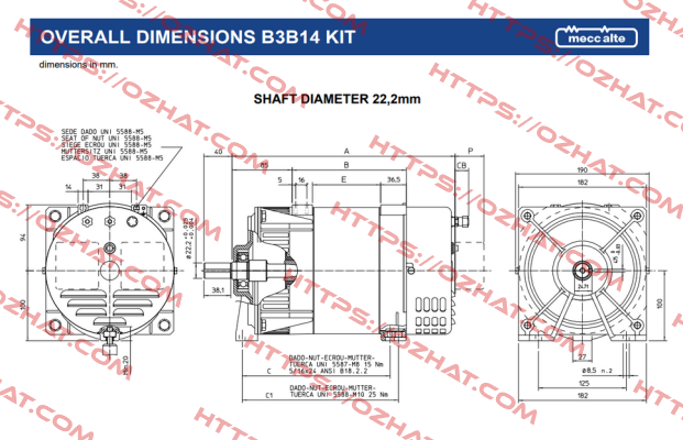 S16W-105 with  B3B14 Kit Mecc Alte
