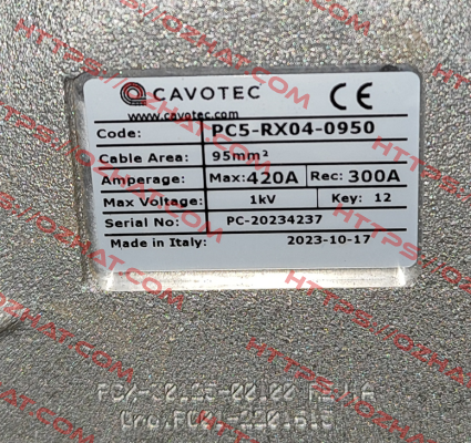 plug for PC5-RX04-0950 Cavotec