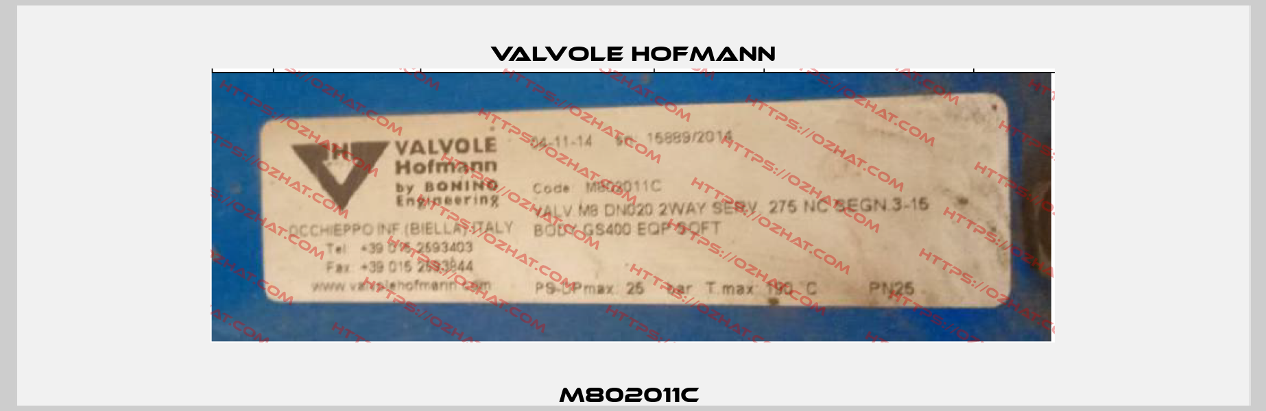 M802011C  Valvole Hofmann