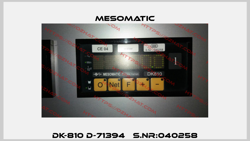  DK-810 D-71394   S.NR:040258  Mesomatic