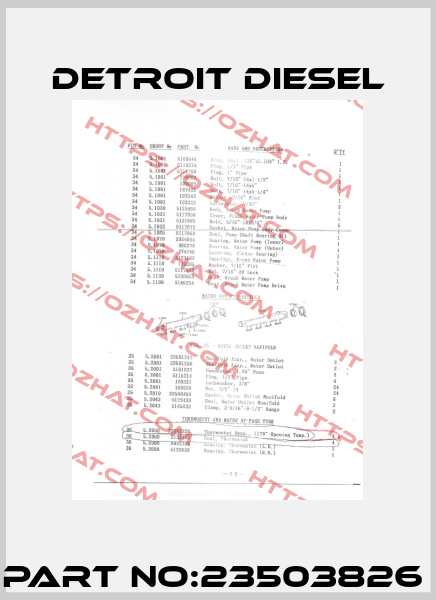 Part No:23503826  Detroit Diesel