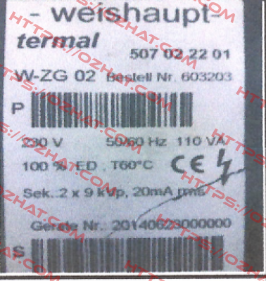 603 226 Weishaupt