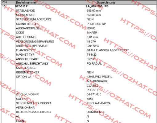 312-01011 TR Electronic