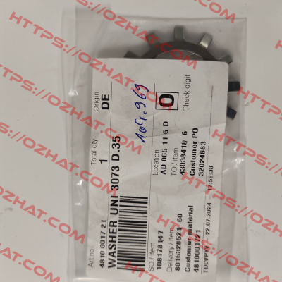 Lock washer  481001721 Varisco pumps