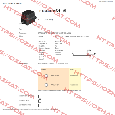 PFA9167A0420006 Ter Tecno Elettrica Ravasi