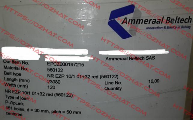 NR EZP 10/1 01+32 rot (560122)  Ammeraal Beltech