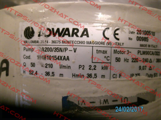 CA200/35N/P-V Lowara