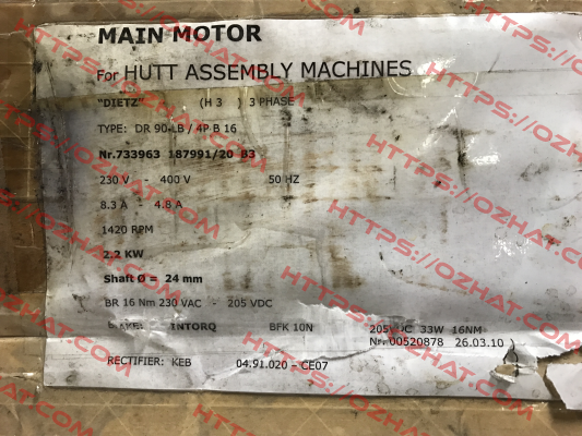 733963 187991/20 B3 oem  Dietz-Motoren