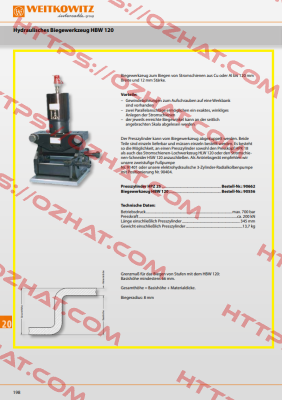 90556/Biegewerkzeug HBW 120 WEITKOWITZ