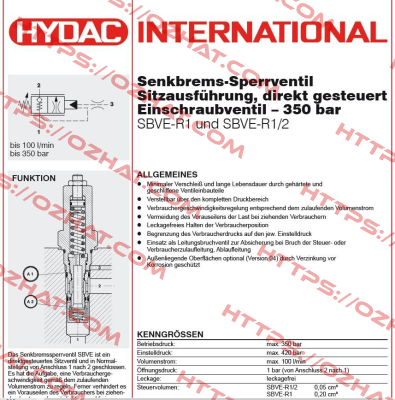 SBVE-R1/2-01X-XXXV Hydac