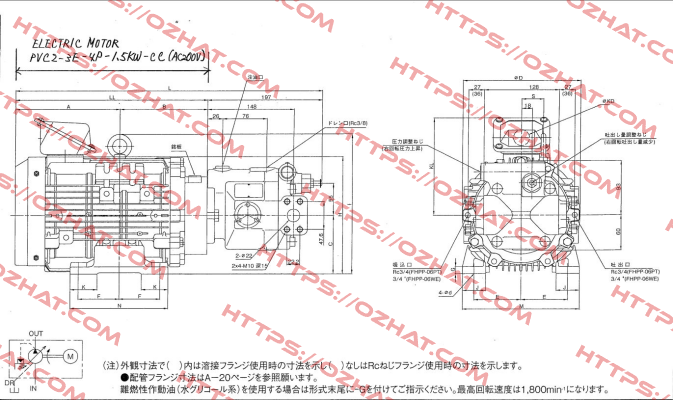  PVC2-3E-4P-1.5KW-CC(AC200V)  JTEKT FLUID POWER SYSTEMS CORPORATION (ex. Toyooki)