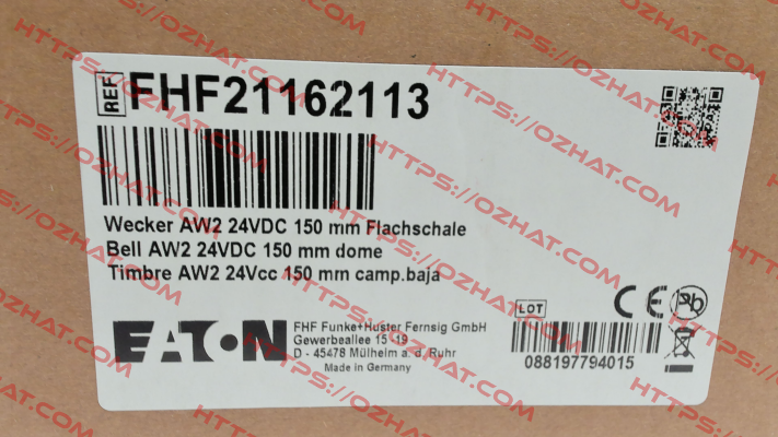 P/N: FHF21162113, Type: AW2 FHF