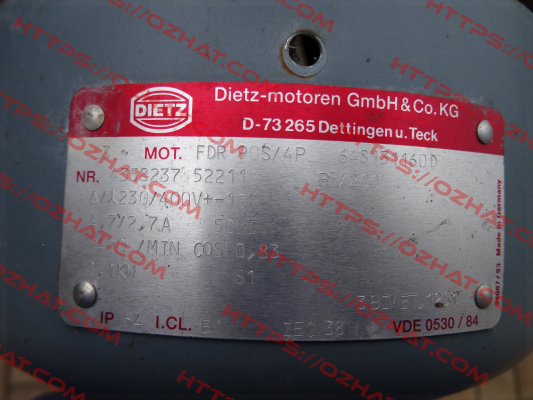 FDR 90S/4P,648131160D  oem  and obsolete  Dietz-Motoren