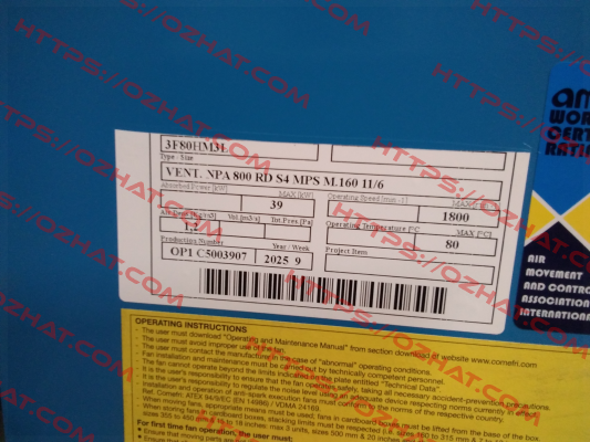 NPA 800 RD S4 Comefri