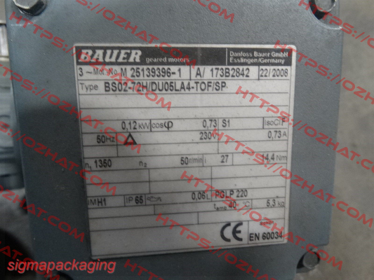 BS02-72H/DU05LA4-TOF/SP Bauer