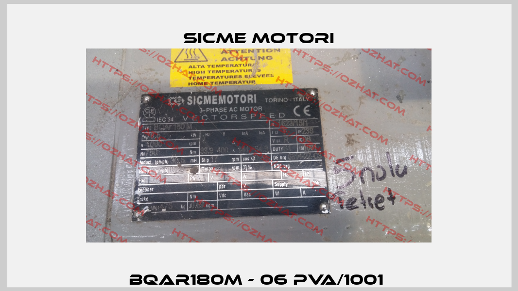 BQAr180M - 06 PVA/1001  Sicme Motori
