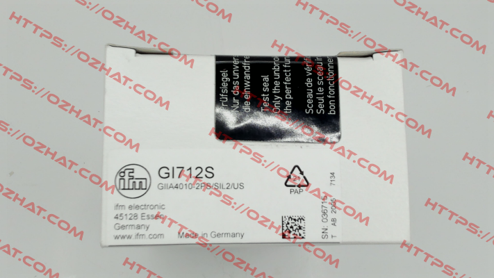 GI712S / GIIA4010-2PS/SIL2/US Ifm