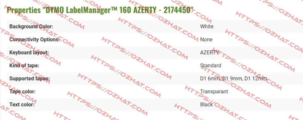 Azerty keyboard (2174450) DYMO