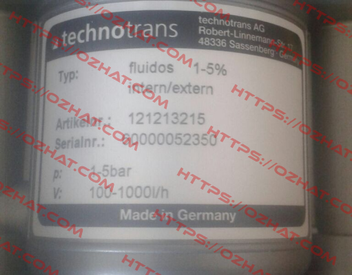 121213215 obsolete, replaced by 10042755 Technotrans