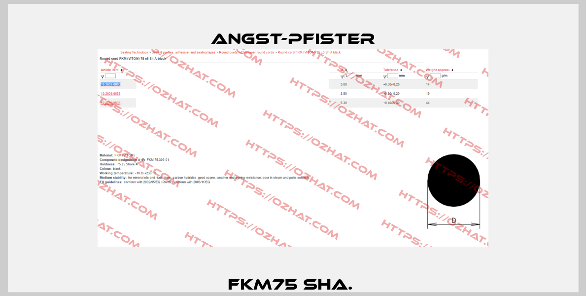 FKM75 ShA.  Angst-Pfister