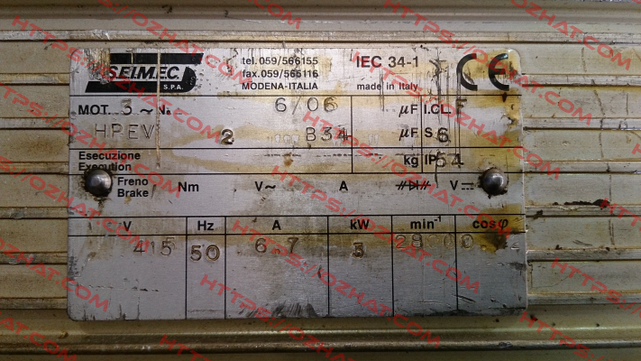 HPEV71SA SEIMEC-Flachmotor  Seimec (Rossi)