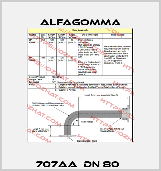 707AA  DN 80   Alfagomma