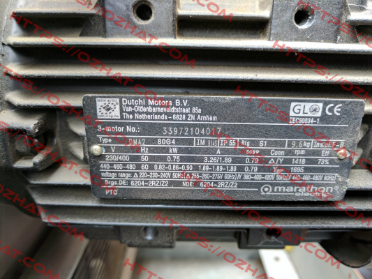 33972104017 REPLACED BY HJA80G4E2U24R  Marathon (Regal)