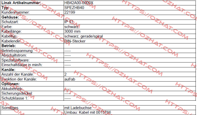 HB42A00-0000X  Linak